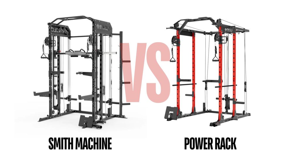 Mikolo M7 Smith Machine with Cable Crossover System, Multi-Function Squat Rack Power Cage for Home Gym, Power Rack and Packages